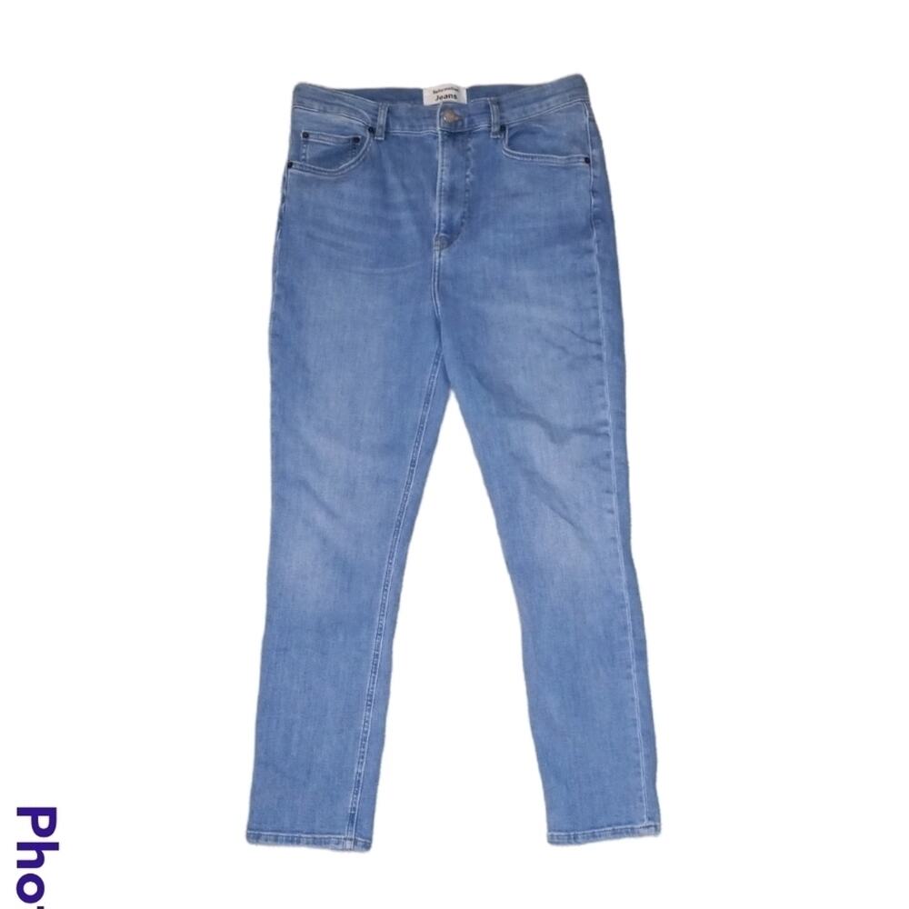 NWOT Reformation "High and Skinny Crop" Denim Jeans in Barbados Wash Size 31 - Picture 4 of 6